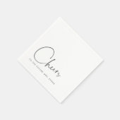 Minimalistische proost op de toekomst Bruids douch Servet (Hoek)