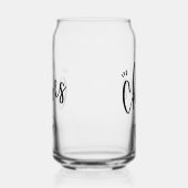 Minimalistische proost op de toekomstige mevrouw b blikvorm glas (Links)