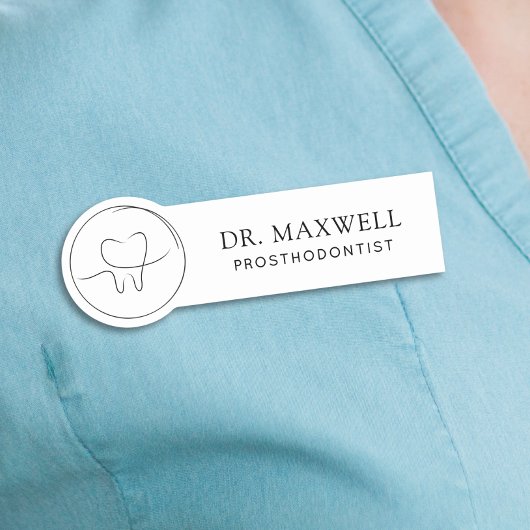Minimalistische Prothetist Naamplaatje