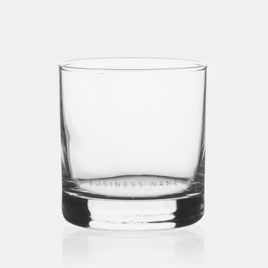 Minimalistische Pub Lounge Aangepaste Bedrijfsnaam Whisky Glas (Voorkant)