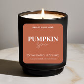 Minimalistische Pumpkin Spice Candle | Aangepaste  Vierkante Sticker