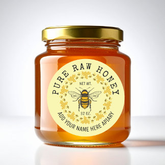 Minimalistische Pure Rauwe Honing 100% Natuurlijk  Labels