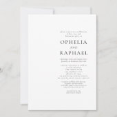 Minimalistische QR-code 3 foto's Boheemse bruiloft Kaart (Voorkant)