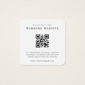 Minimalistische QR-code aankondiging trouwwebsite (Achterkant)
