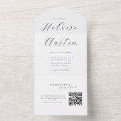 Minimalistische QR-code All-in-one uitnodiging (Binnen)