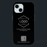 Minimalistische QR Code Bedrijf Business Logo iPhone 15 Case<br><div class="desc">Minimalistische QR-code Bedrijf Zakelijke Logo Telefoon Case</div>