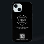 Minimalistische QR Code Bedrijf Business Logo iPhone 15 Case<br><div class="desc">Minimalistische QR-code Bedrijf Zakelijke Logo Telefoon Case</div>