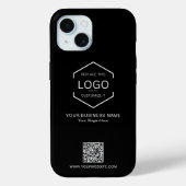 Minimalistische QR Code Bedrijf Business Logo Case-Mate iPhone Case (Achterkant)
