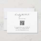 Minimalistische QR Code Bruiloft RSVP Online React (Voorkant)