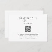 Minimalistische QR Code Bruiloft RSVP Online React (Voorkant / Achterkant)