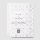 Minimalistische QR-code bruiloft Vellum Uitnodigingen (Offset (Uitnodiging))