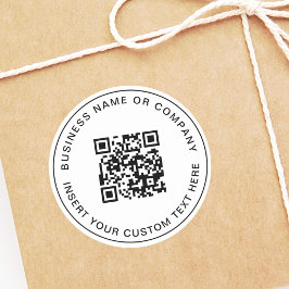 Minimalistische QR-code Business Simple Ronde Sticker