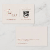 Minimalistische QR-code Dank u Kaartkortingscode Visitekaartje (Voorkant / Achterkant)