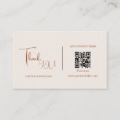 Minimalistische QR-code Dank u Kaartkortingscode Visitekaartje (Voorkant)