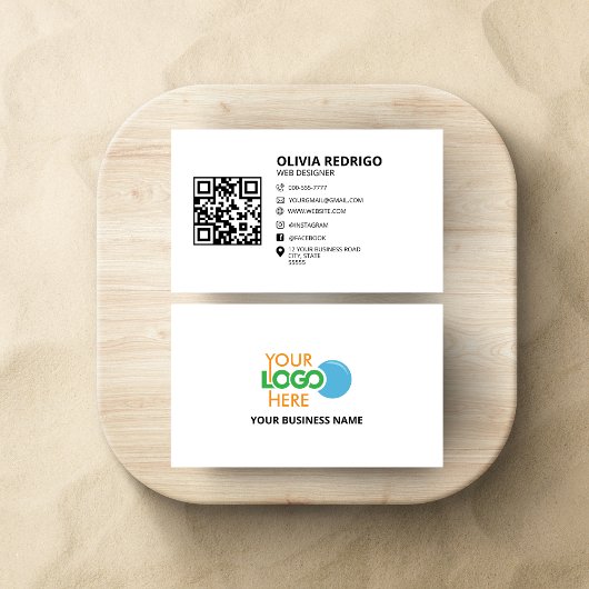 Minimalistische QR-code Digitaal Netwerk Contactge Visitekaartje