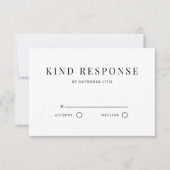 Minimalistische QR-code Elegante Witte Bruiloft RSVP Kaartje (Voorkant)