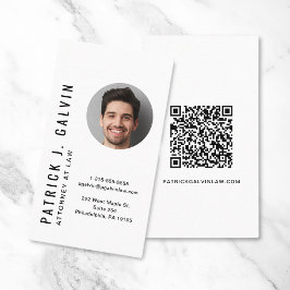 Minimalistische QR-code foto professioneel Visitekaartje