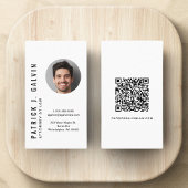 Minimalistische QR-code foto professioneel Visitekaartje