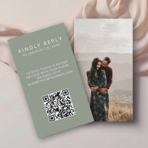 Minimalistische QR Code foto RSVP