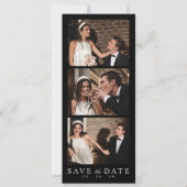 Minimalistische QR-code fotohokje bruiloft Save The Date (Voorkant)
