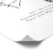 Minimalistische QR-code huwelijksreis fondsen brui Poster (Hoek)
