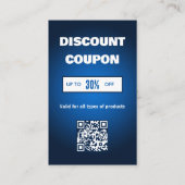Minimalistische QR-code Korting Kaart Visitekaartje (Voorkant)
