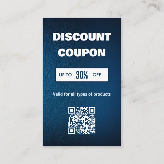 Minimalistische QR-code Korting Kaart Visitekaartje (Voorkant)