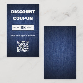 Minimalistische QR-code Korting Kaart Visitekaartje