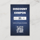 Minimalistische QR-code Korting Kaart Visitekaartje (Voorkant)