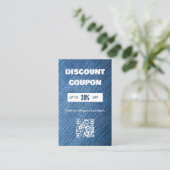 Minimalistische QR-code Korting Kaart Visitekaartje (Staand voorkant)