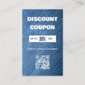 Minimalistische QR-code Korting Kaart Visitekaartje (Voorkant)