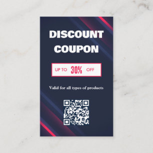 Minimalistische QR-code Korting Kaart Visitekaartje