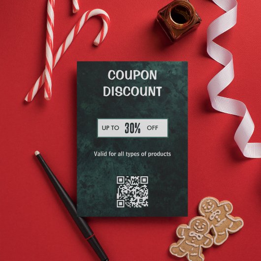 Minimalistische QR-code Korting Kaart Visitekaartje