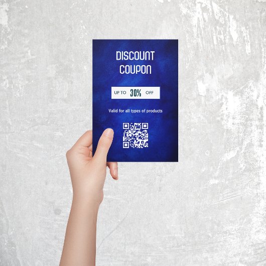 Minimalistische QR-code Korting Kaart Visitekaartje
