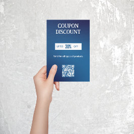 Minimalistische QR-code Korting Kaart Visitekaartje
