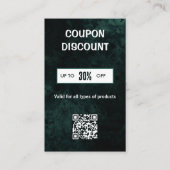 Minimalistische QR-code Korting Kaart Visitekaartje (Voorkant)