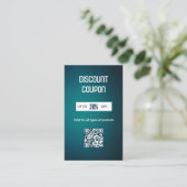 Minimalistische QR-code Korting Kaart Visitekaartje (Staand voorkant)