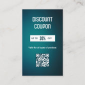 Minimalistische QR-code Korting Kaart Visitekaartje (Voorkant)