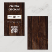 Minimalistische QR-code Korting Kaart Visitekaartje (Voorkant / Achterkant)