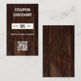 Minimalistische QR-code Korting Kaart Visitekaartje