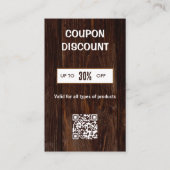 Minimalistische QR-code Korting Kaart Visitekaartje (Voorkant)