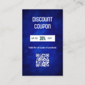 Minimalistische QR-code Korting Kaart Visitekaartje (Voorkant)