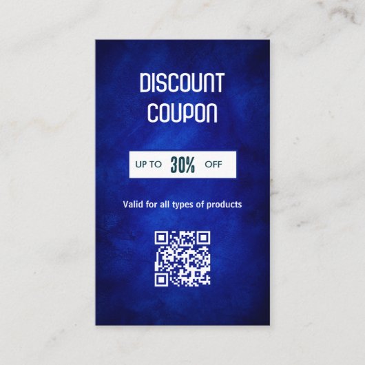 Minimalistische QR-code Korting Kaart Visitekaartje (Voorkant)