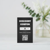 Minimalistische QR-code kortingskaart Visitekaartje (Staand voorkant)