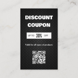 Minimalistische QR-code kortingskaart Visitekaartje