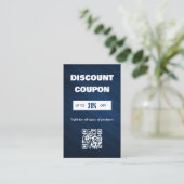 Minimalistische QR-code kortingskaart Visitekaartje (Staand voorkant)