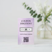 Minimalistische QR-code kortingskaart Visitekaartje (Staand voorkant)