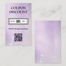 Minimalistische QR-code kortingskaart Visitekaartje