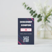Minimalistische QR-code kortingskaart Visitekaartje (Staand voorkant)