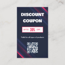 Minimalistische QR-code kortingskaart